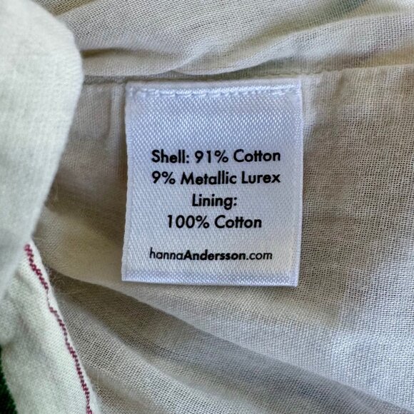 HANNA ANDERSSON Metallic Striped Dress Girls 6-7 120 Rainbow Shimmer Tunic Top - Picture 7 of 8